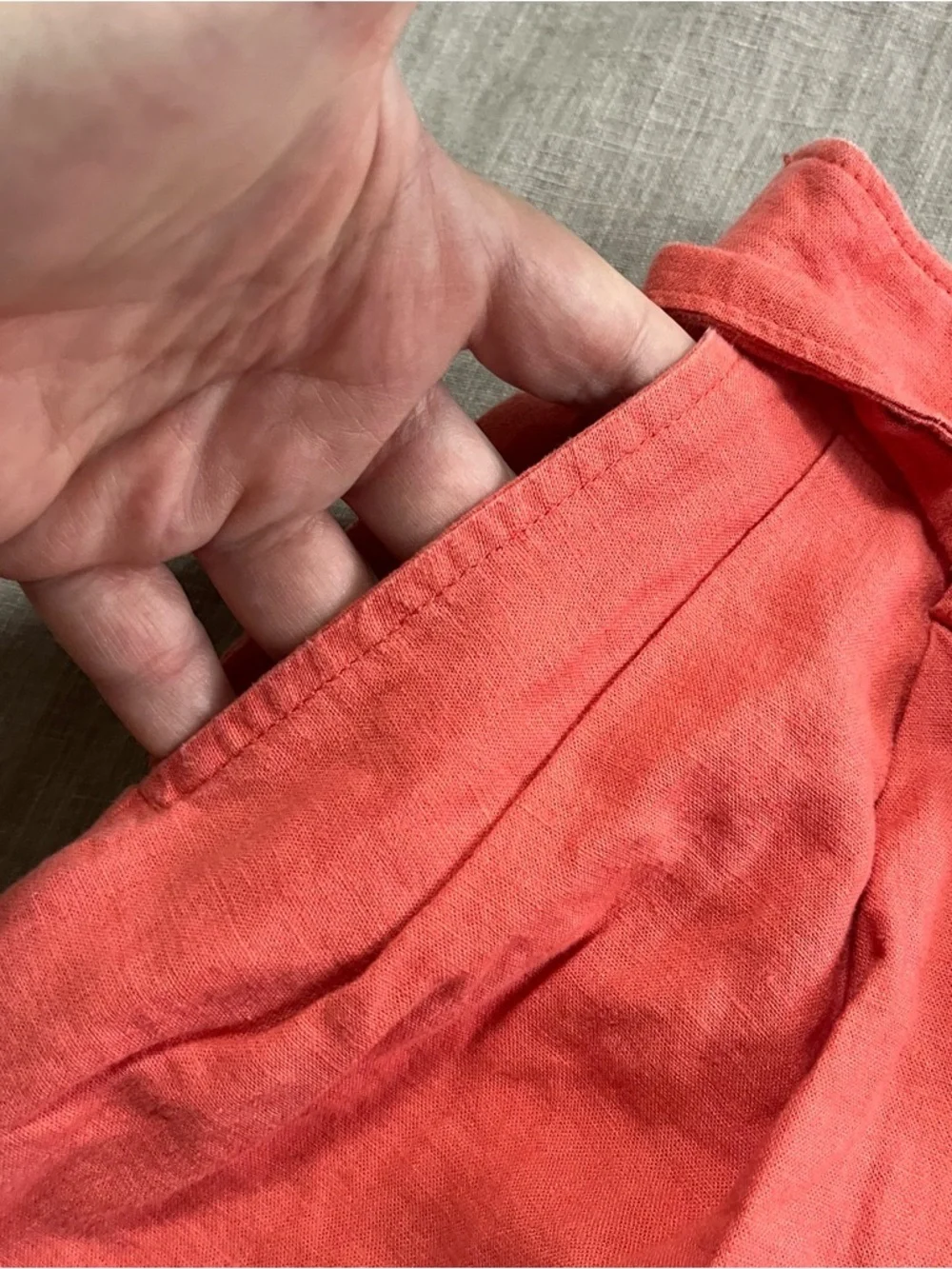 Tommy Hilfiger Nantucket Red Tie-Waist Linen Women's Shorts Size XS Preppy Beach